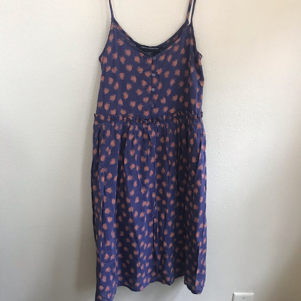 patterned knee length dress